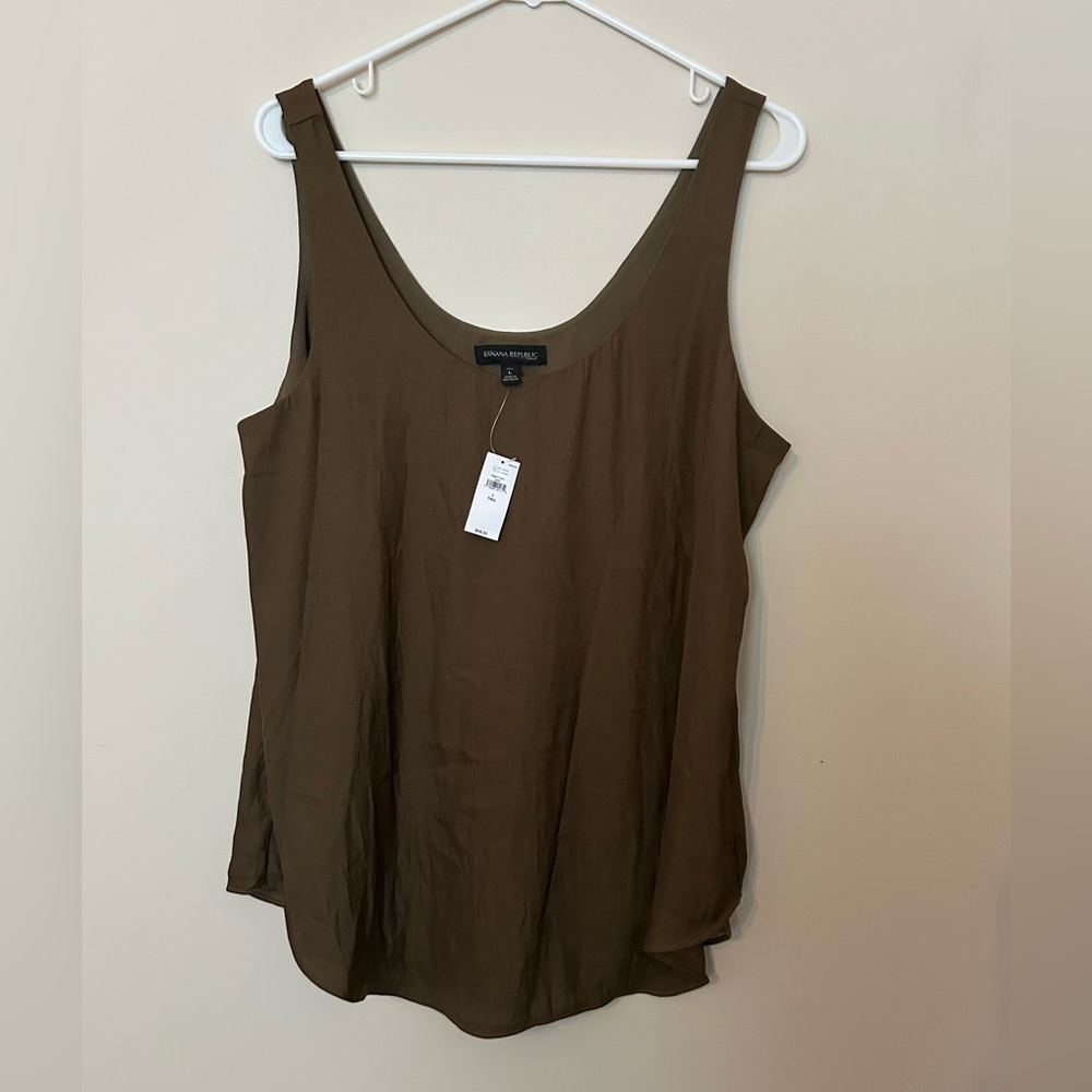 Banana Republic Brown Sleeveless Tank Top Size Large Tall NWT